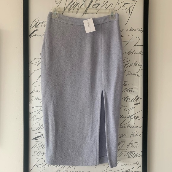 NWT A.L.C Tonne Lavendar Blue Crepe Pencil Skirt with Slit...